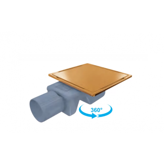 Κανάλι Ντουζιέρας Σιφών Duscheline Regal-S Style 15x15 cm με Έξοδο 50Φ Χρυσό Κανάλι Ντουζιέρας Σιφών Duscheline Regal-S Style 15x15 cm με Έξοδο 50Φ Χρυσό